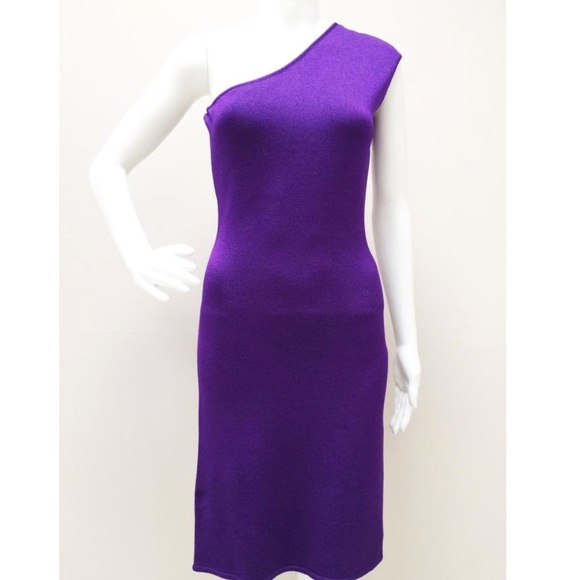 Ralph Lauren Asymmetrical Purple Dress - Picture 2 of 7
